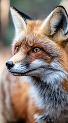 Fototapeta premium Close-up portrait of a red fox