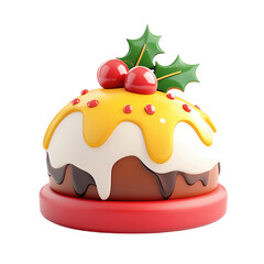 Colorful Holiday Dessert Decoration isolated on white or transparent background, png clipart, design element.