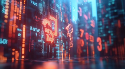 Fototapeta premium Serene 3D Atmosphere with Currency Symbols