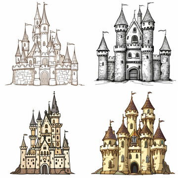 Magical casle vector
