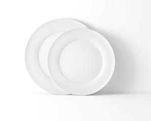 Empty plate isolated on a white background