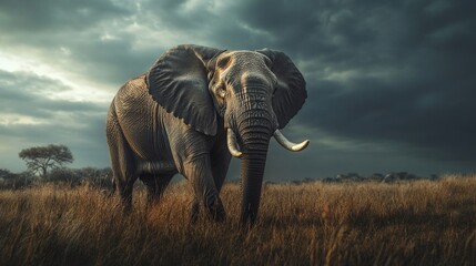 Fototapeta premium a herd of mighty elephants