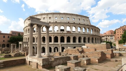 Obraz premium The Roman Forum and Colosseum in One Breathtaking View