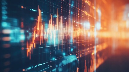 Fototapeta premium Abstract Digital Background with Vibrant Waves