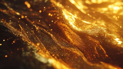 Dynamic Golden Shapes Resembling Flickering Flames