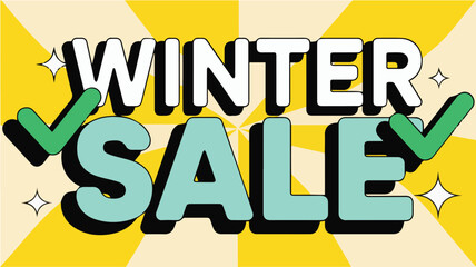Art & Illustration winter sale text desgn