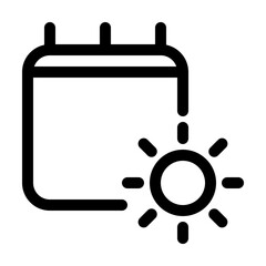 Calendar sun icon