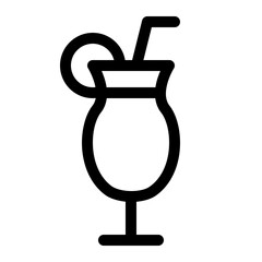 Drink glass summer icon