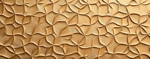 Abstract gold floral pattern with 3D texture