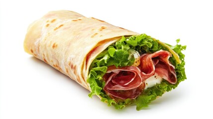 Traditional Italian Piadina with Fresh Ingredients