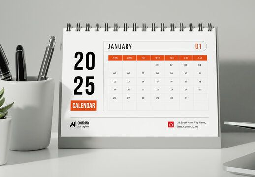 Desk Calender Design 2025