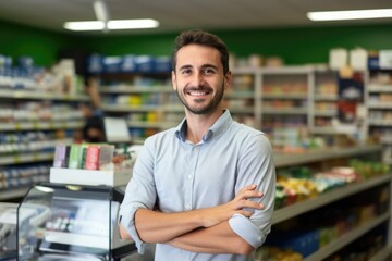 store or shop clerk  person portrait concept