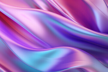 Obraz premium Processed collage of Iridescent fabric trendy cloth holographic texture. Background for banner