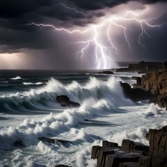 Fototapeta premium storm over the ocean