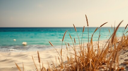 Watercolor Beach and Sea Abstract - High-Resolution Nature Art Photography