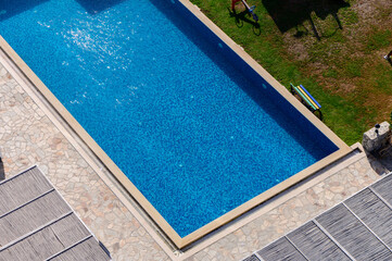 Apartment complex with swimming pool