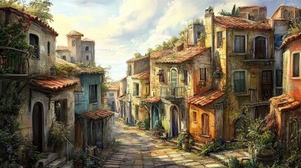 Fototapeta premium Charming Italian Street