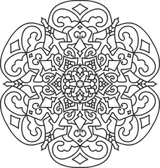 Mandala for Adult coloring book pages ethnic mandala Transparent pattern