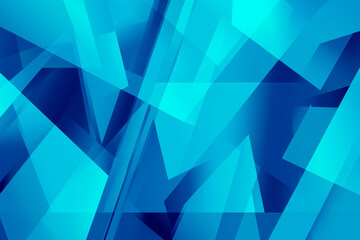 Fototapeta premium 青の背景、水色、幾何学模様、ポリゴン、ビジネス
