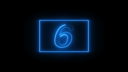 Neon number illustration.