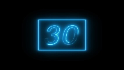 Neon number illustration.