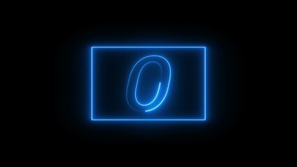 Neon number illustration.