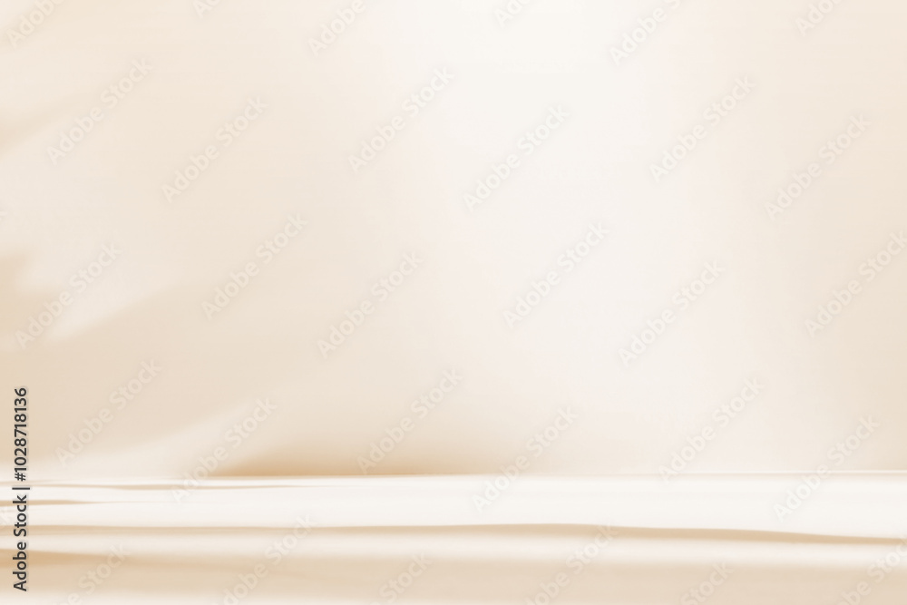 Poster Abstract white color studio background for product presentation. Empty room with shadows of window and flowers and plant leaves . 3d grey room with copy space. Summer concept. Blurred backdrop.