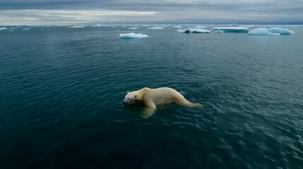 The Lost Habitat: A Polar Bear's Struggle