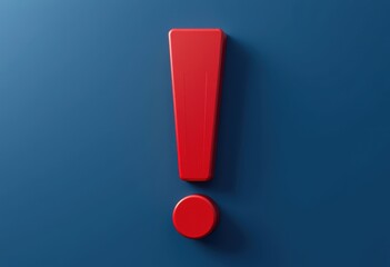 red exclamation mark on white