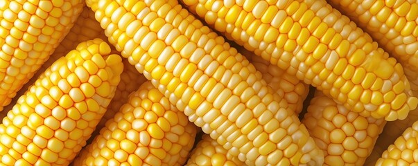 Corn crop in agriculture, clean design with realistic details, [corn , crop , agriculture], ,