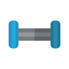 Dumbbell colored flat icon vector clipart isolated