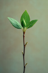 A small green sprout on a light background.