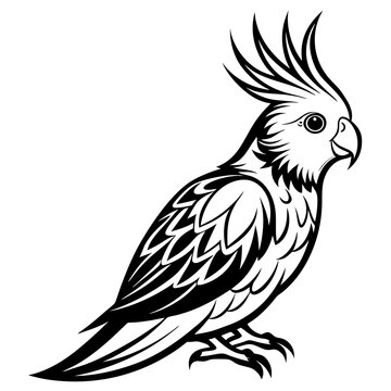 recommend clip art: cockatiel on a white background