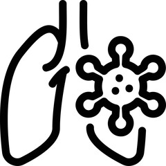 Simple vector icon human lungs
