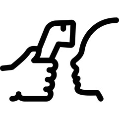 Simple vector icon laser thermometer