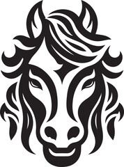 Horse face silhouette vector