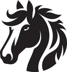 Horse face silhouette vector