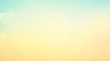 Soft pastel gradient sky background with subtle cloud.