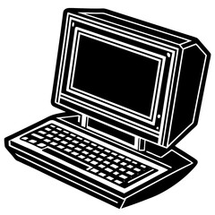 illustration of computer with keybord