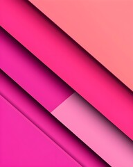 Fototapeta premium Abstract geometric layers in vibrant pink hues