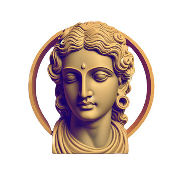 portrait of a woman. abstract statue.