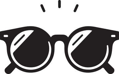 Minimalist sunglass logo on a white background