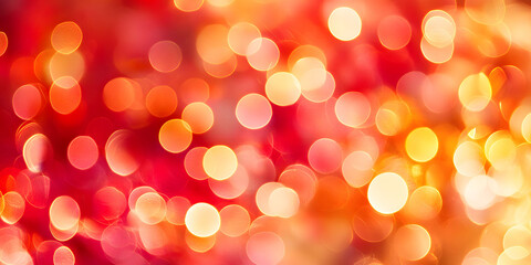 Obraz premium Abstract Red and Yellow Bokeh Lights