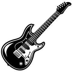 electric guitar isolated on white