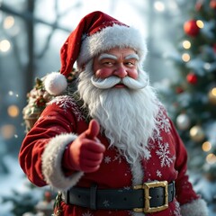 santa claus holding a gift