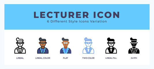 Lecturer icon for websites and apps. vector illustration