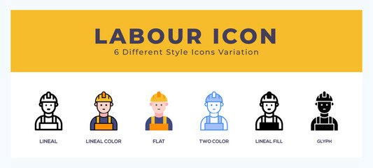 Labour icon vector illustration. trendy styles