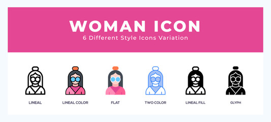 Woman symbol icon vector. symbol illustration