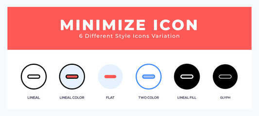 Minimize icon for websites and apps. vector illustration