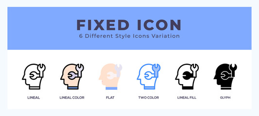Fixed icon set. Design elements for logo